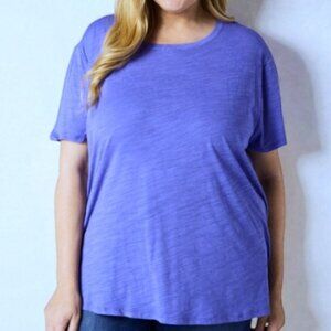 Midnight short sleeve round neck t-shirt blue women's size XL